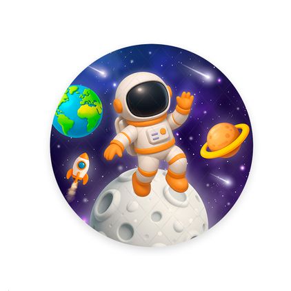 Painel Redondo Tema Astronauta 7137