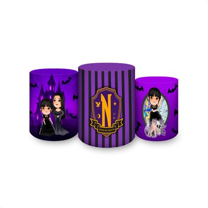 Trio Capas Cilindros Tema Wandinha 7095