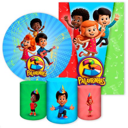 Kit 5 Peças Tema 3 Palavrinhas 7127