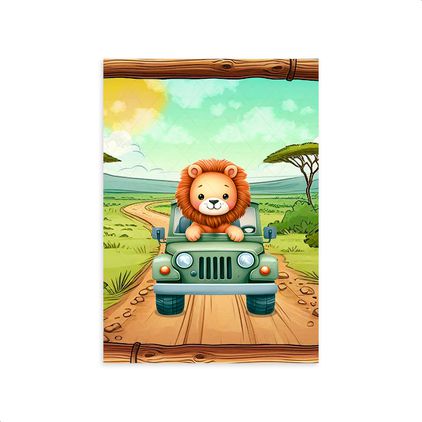 Capa Painel Retangular Sublimado Tema Safari 3D 2199