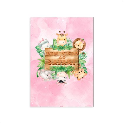 Capa Painel Retangular Sublimado Tema Safari 2506
