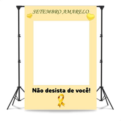 Capa Painel Interativo Para Fotos Vazado Tema Setembro Amarelo 4049