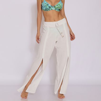 Pantalona linho off white - TRITUÊ