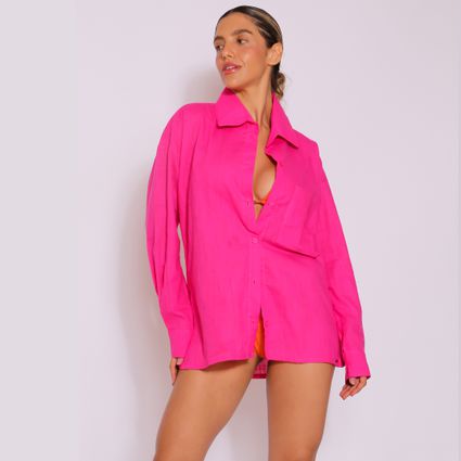 Camisa Pienezza Praia Casual Pink - TRITUÊ