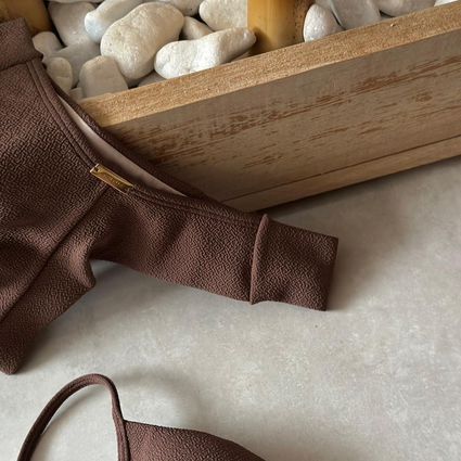 Calcinha biquíni Phoenix fio duplo lateral plissad... - TRITUÊ