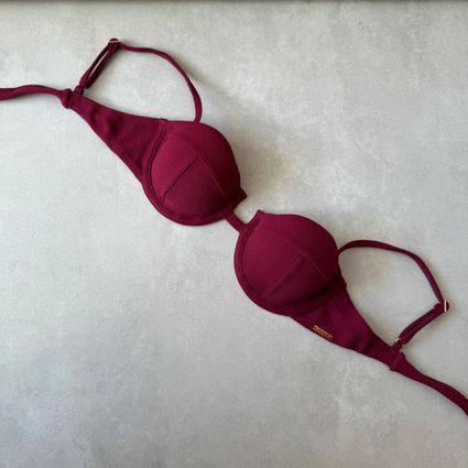 Top Biquíni Arizona Balconet Avulso Meia Taça Text... - TRITUÊ