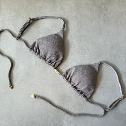 Top Biquíni Cortininha Zion Avulso Textura Cinza C... - TRITUÊ