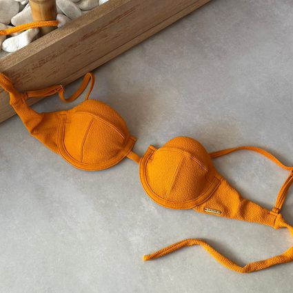 Top Arizona balconet meia taça laranja sol do dese... - TRITUÊ