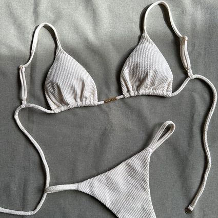 Top Avulso Cortininha Zion Off White textura Tritu... - TRITUÊ