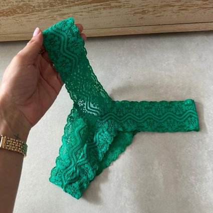 Calcinha Liz renda avulsa verde bandeira - TRITUÊ
