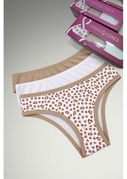 Kit Calcinha Cotton Adulto - Linhas & Cores