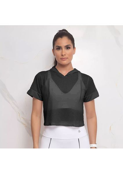 Cropped Capuz Amanda - Linhas & Cores Coleção Fitn... - Linhas & Cores