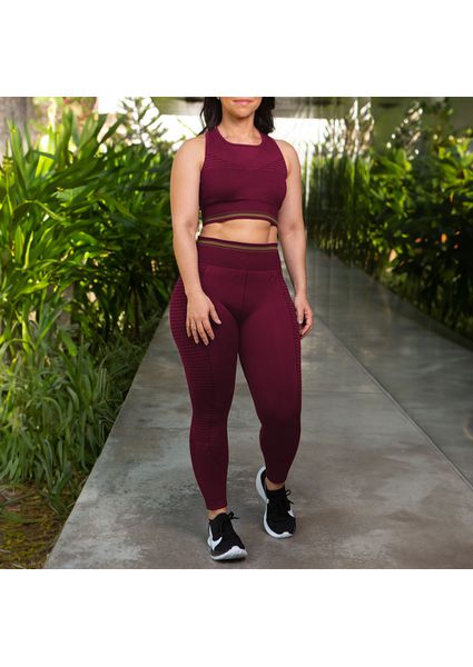 Conjunto Jump – Top Duplo e Legging Sem Costura - Linhas & Cores