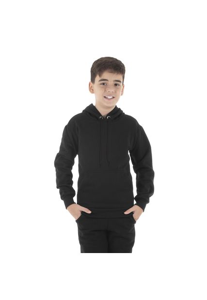 Moletom Canguru Infantil Menino Preto - Black Beast