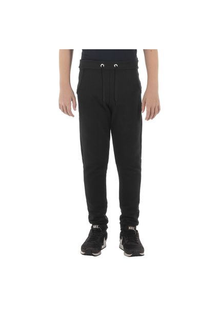 Calça Moletom Infantil Menino Preto - Black Beast