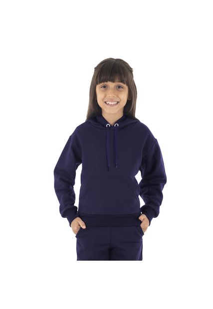 Moletom Canguru Infantil Menina marinho - Black Beast