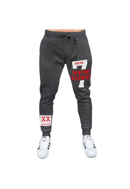 Calça De Moletom Black Beast 7 New York Chumbo - Black Beast