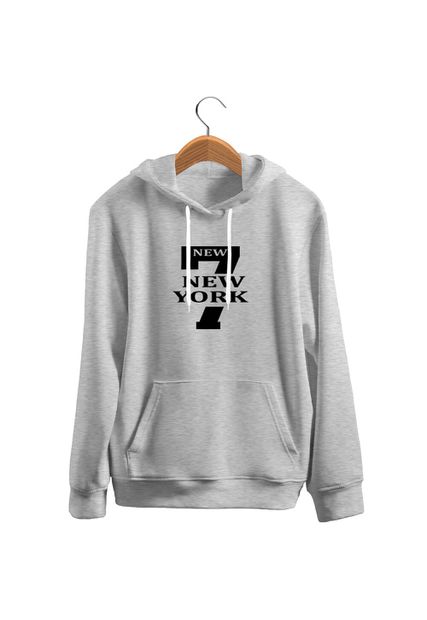 Blusa De Frio Black Beast Moletom 7 New York Cinza - Black Beast