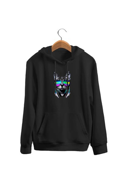 Blusa De Frio Black Beast Moletom Gato Dj Preto - Black Beast