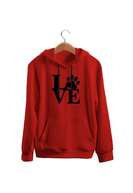 Blusa De Frio Black Beast Moletom Love Dog Vinho - Black Beast