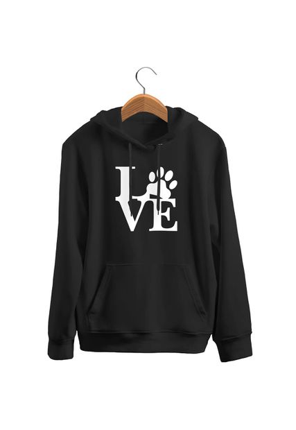 Blusa De Frio Black Beast Moletom Love Dog Preto - Black Beast