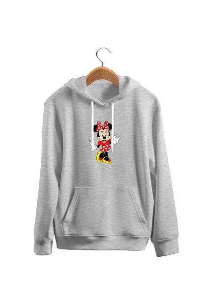 Blusa De Frio Black Beast Moletom Minnie Cinza - Black Beast