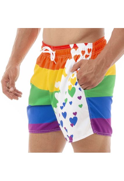 Shorts Masculino Praia Lgbt Love Black Beast - Black Beast