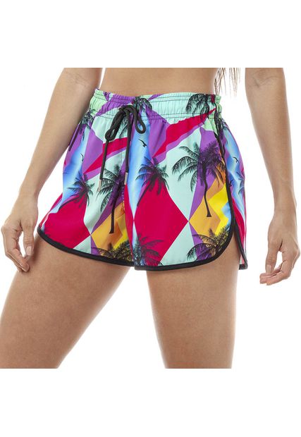 Shorts Feminino Praia Hawaii Black Beast - Black Beast