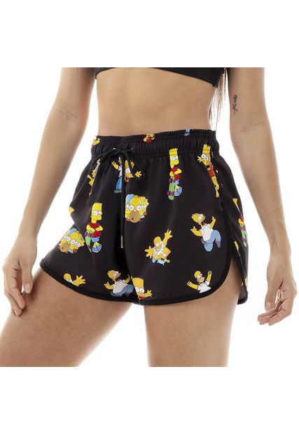 Shorts Feminino Simpsons Preto Black Beast - Black Beast