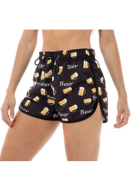 Shorts Feminino Praia Beer Black Beast - Black Beast