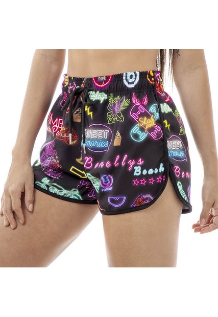 Shorts Feminino Praia Vintage Black Beast - Black Beast