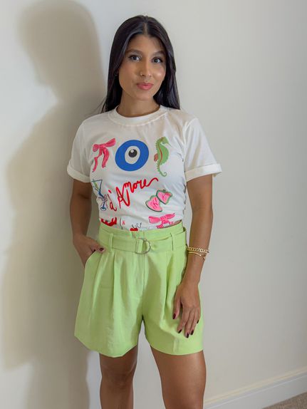 Short Cinto Nayara Verde