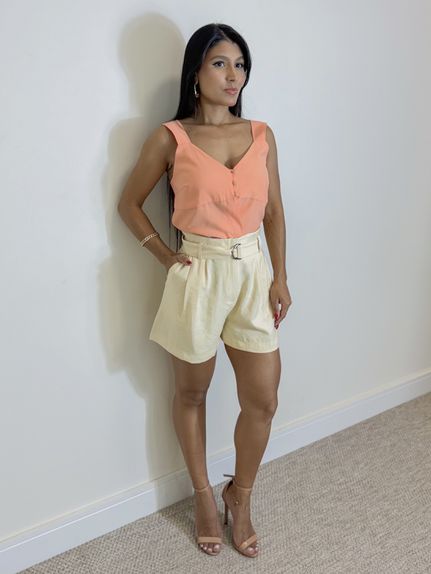 Short Cinto Nayara Manteiga