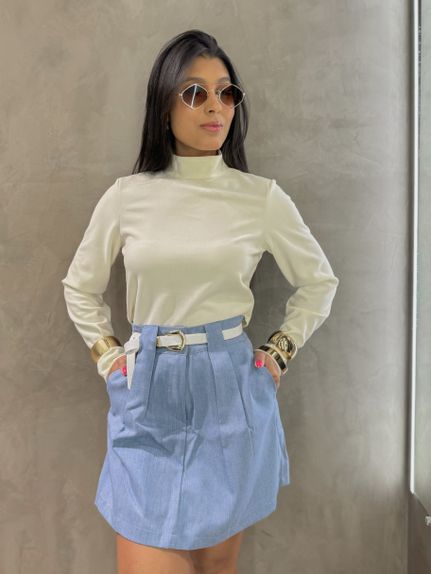 Blusa Manga Longa Elisa Creme