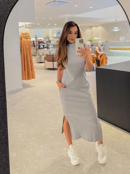 Vestido Canelado Muscle Tee Mescla