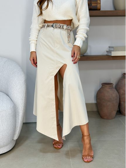 Saia Midi Fenda Alê Off