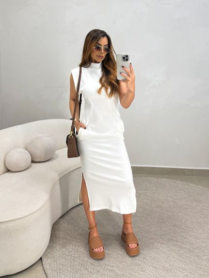 Vestido Canelado Muscle Tee Off