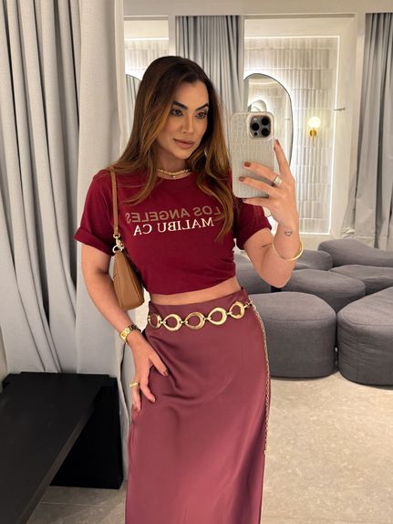 Camiseta Los Angeles Cereja 