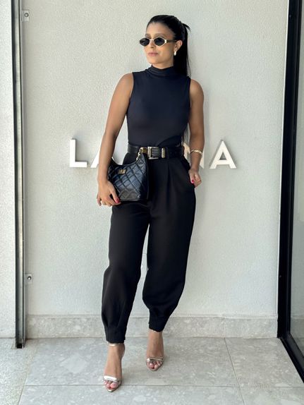 Calça Alfaiataria Cenoura Preta