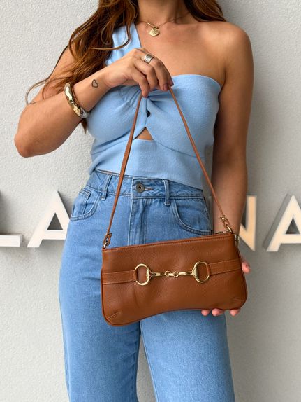Bolsa Couro Renata Caramelo