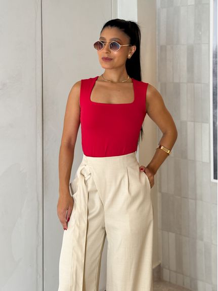 Body Decote Agatha Vermelho