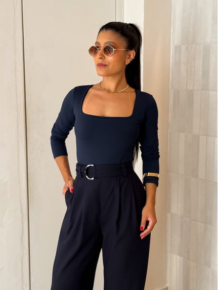 Body Manga Longa Líbia Marinho