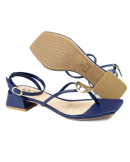 Sandália Salto Grosso em Material Tecnológico 20416 - 20416 AZUL - Zero Mania