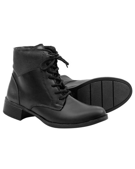 Coturno Feminina em Material Tecnológico Preto 6011 - 6011PRETO - Zero Mania