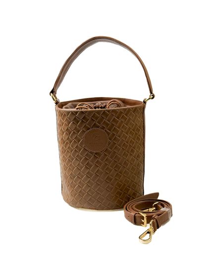Bolsa Feminina em Couro Texturizado Caramelo Aurora - 007AURORACARAMELO - Zero Mania