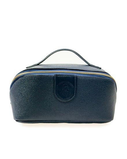 Necessaire Triângulo em Couro Texturizado Azul - 004AZUL - Zero Mania