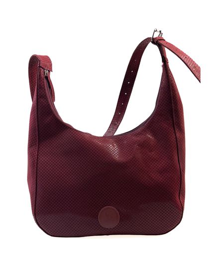 Bolsa Feminina em Couro Texturizado Gota Marsala Xadrez - 001MARSALAXADREZ - Zero Mania