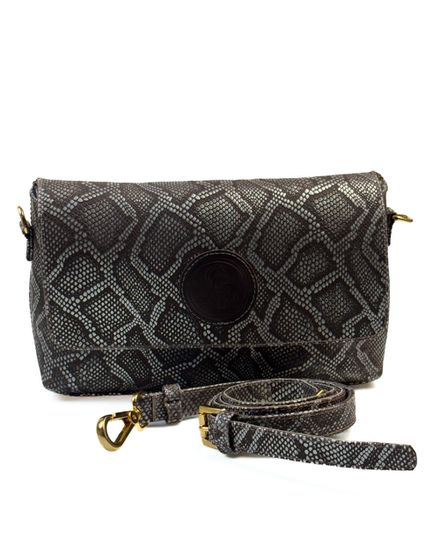 Bolsa Feminina em Couro Texturizado Animal Print Cristina - 010CRISITNAANIMAL - Zero Mania