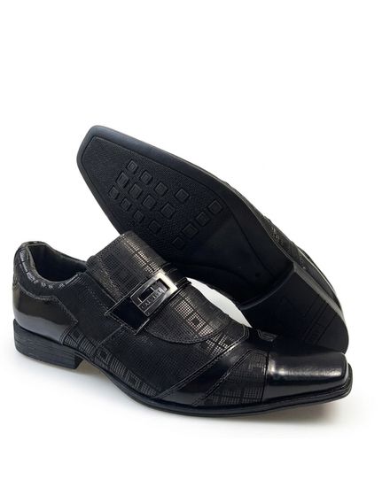 Sapato Social Masculino Calvest em Couro Preto - 3480F096 - 3480F096-PRETO - Zero Mania