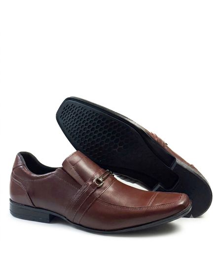 Sapato Social Masculino Calvest em Couro Pinhão - 14F086 - PINHÃO preto - 14F086-PINHÃO - Zero Mania
